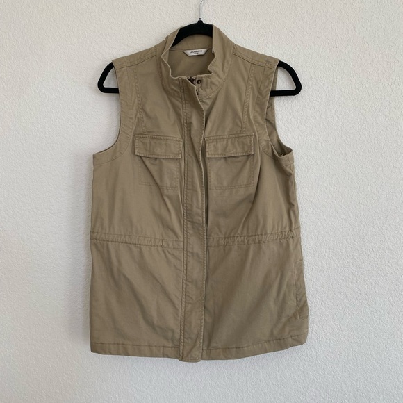 Liz Claiborne Jackets & Blazers - Liz Claiborne Utility Cargo Safari Barn Tan Vest Size 4 / Small Casual Fall